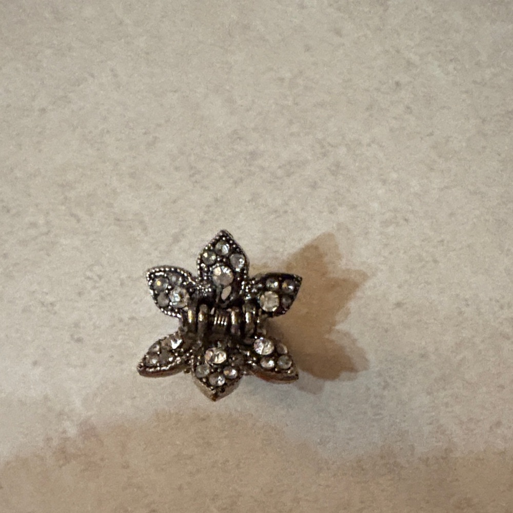 Elegant Silver Floral Hair Clip